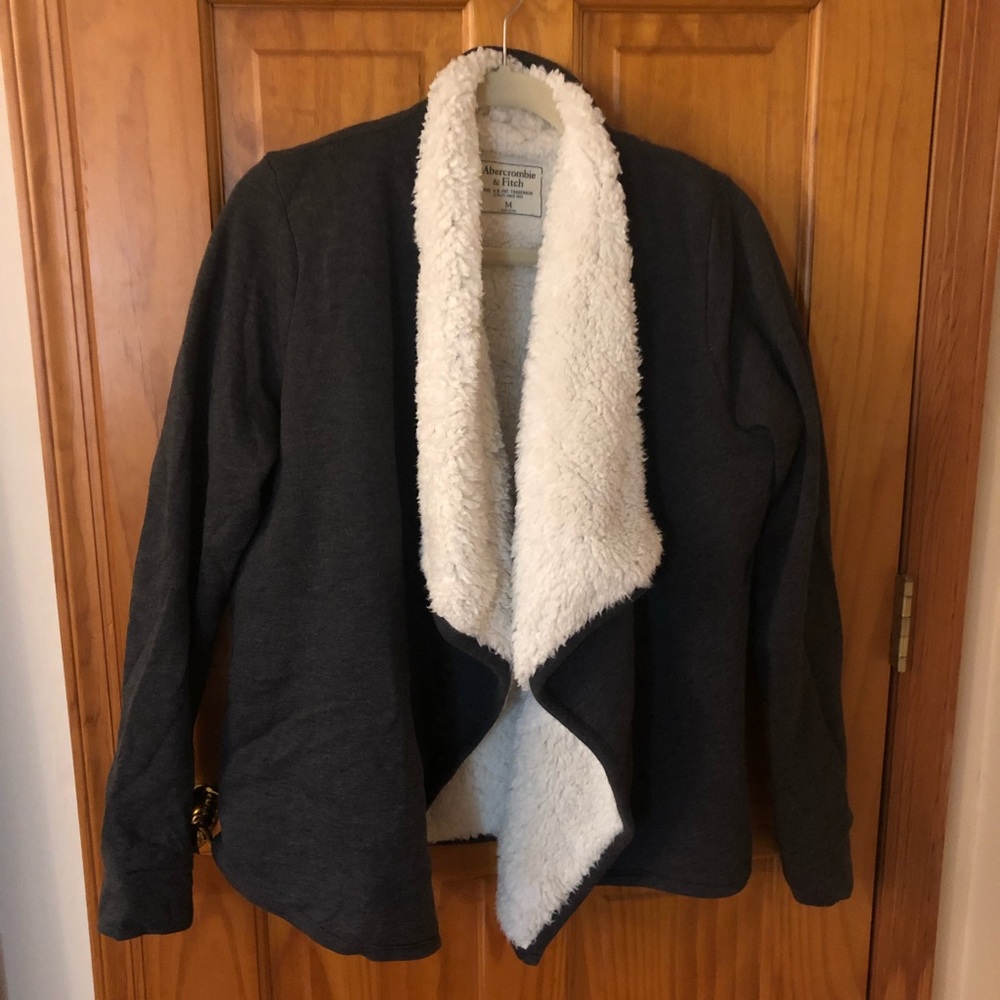abercrombie sherpa cardigan